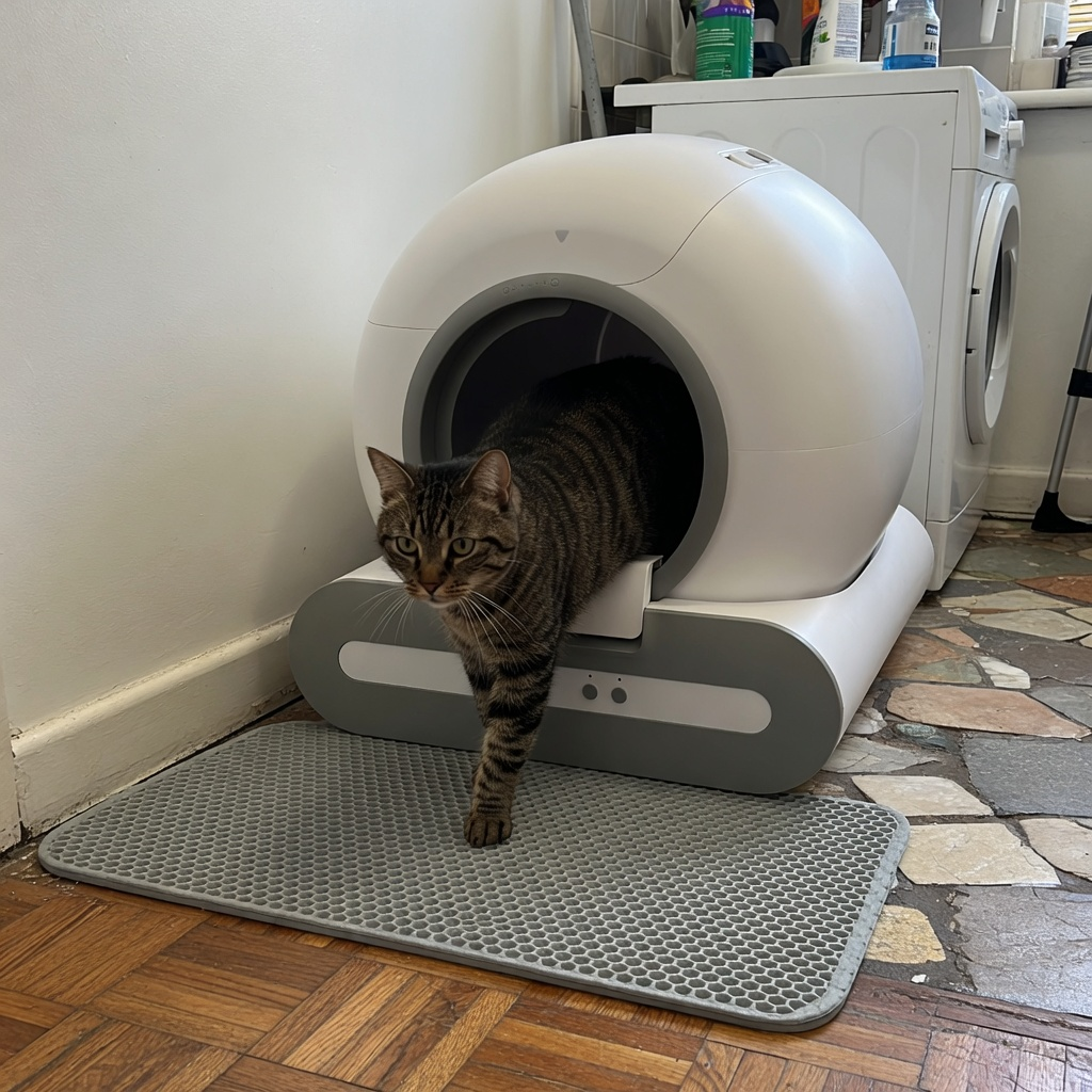 Moss, App Controlled Self-Cleaning Litter Box for Cats