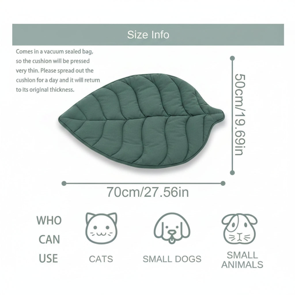 Slate, Leaf Shaped Cooling Mat for Cats