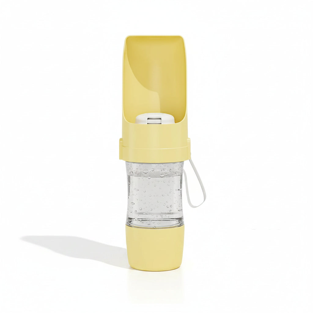 Dapple, Portable Water Bottle for Cats - Yellow