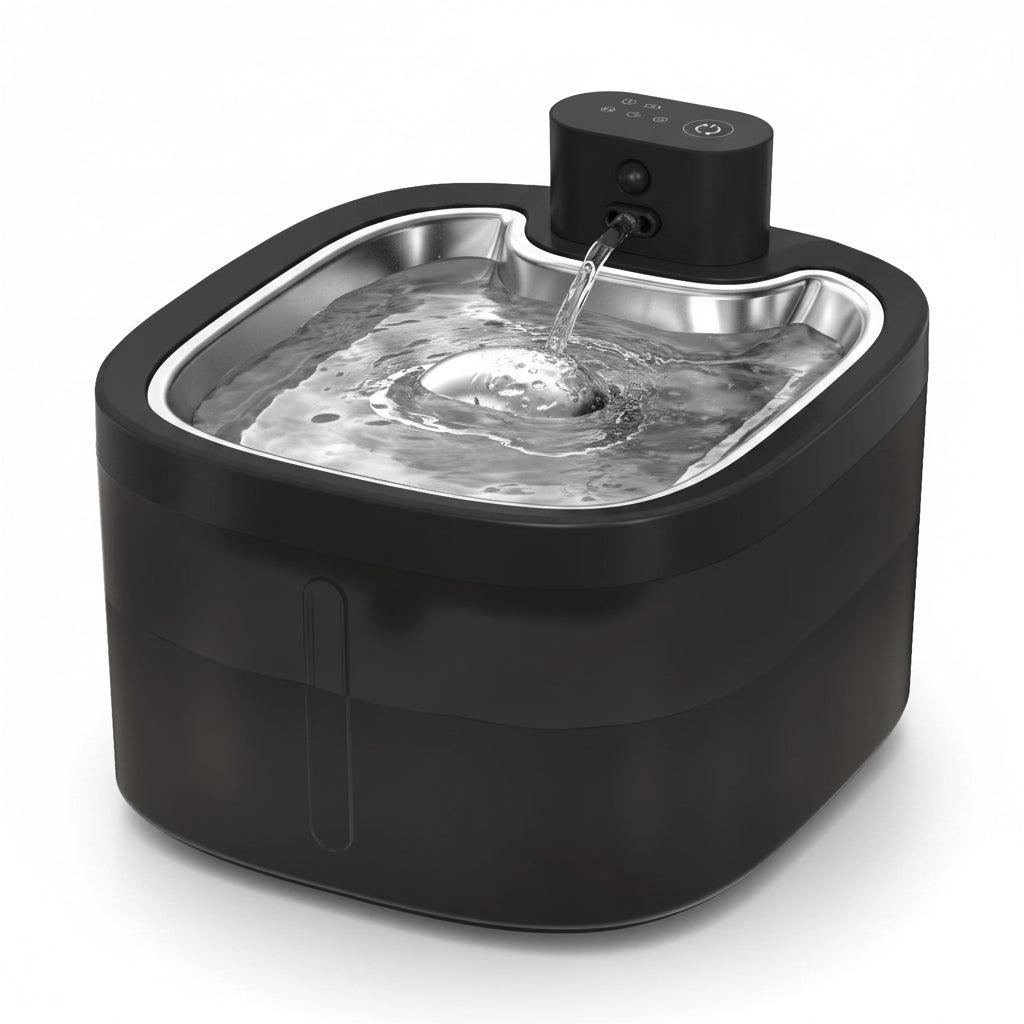 Plover, Wireless Stainless Steel Water Fountain for Cats