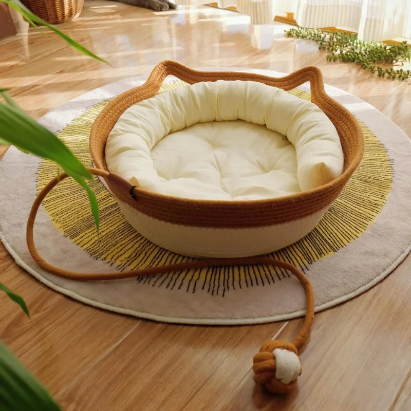 Avocet, Woven Rattan Sleeping House for Cats