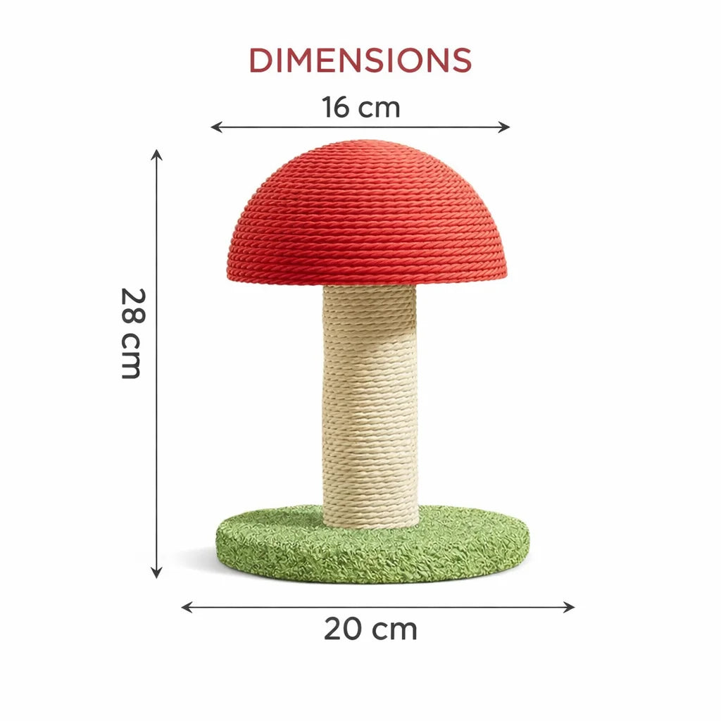 Cat Scratch Board Mushroom Modern Tall Scratching Post Carrot Cat Scratch Pillar for Kitten Exercise Mental Stimulation Physical