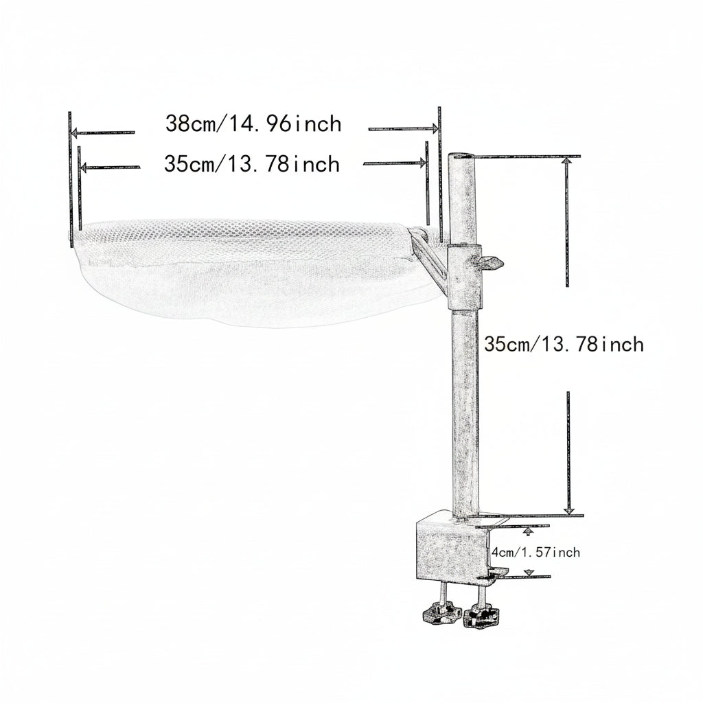 Swift, Desk Mount Rotatable Bed for Cats