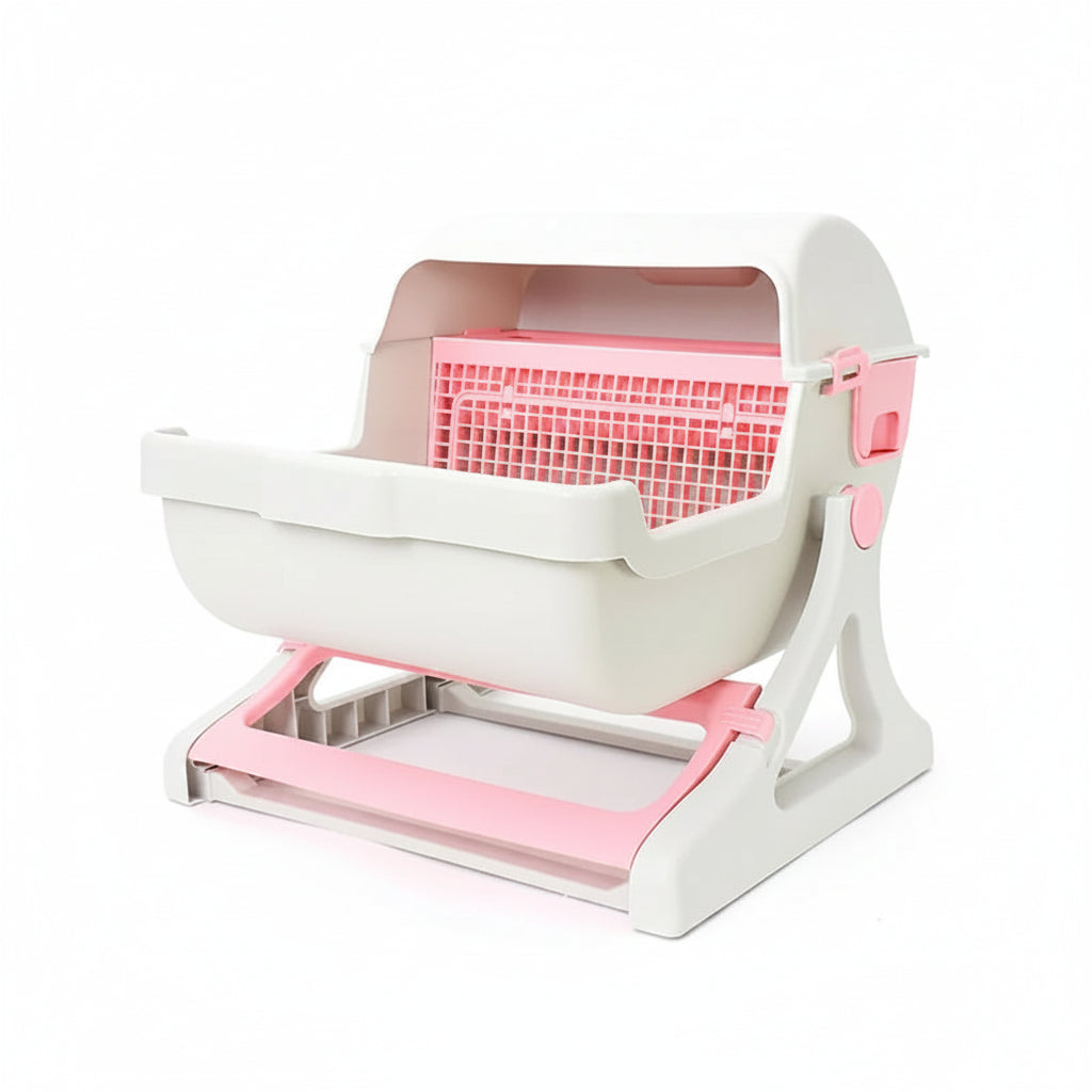 Elm, Semi-Enclosed XXL Self-Cleaning Litter Box for Cats