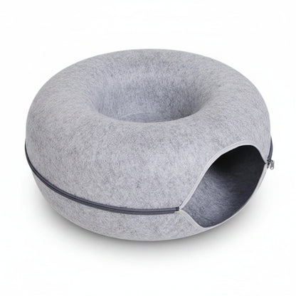 Fell, Felt Donut Tunnel Bed for Cats