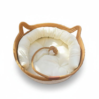 Avocet, Woven Rattan Sleeping House for Cats