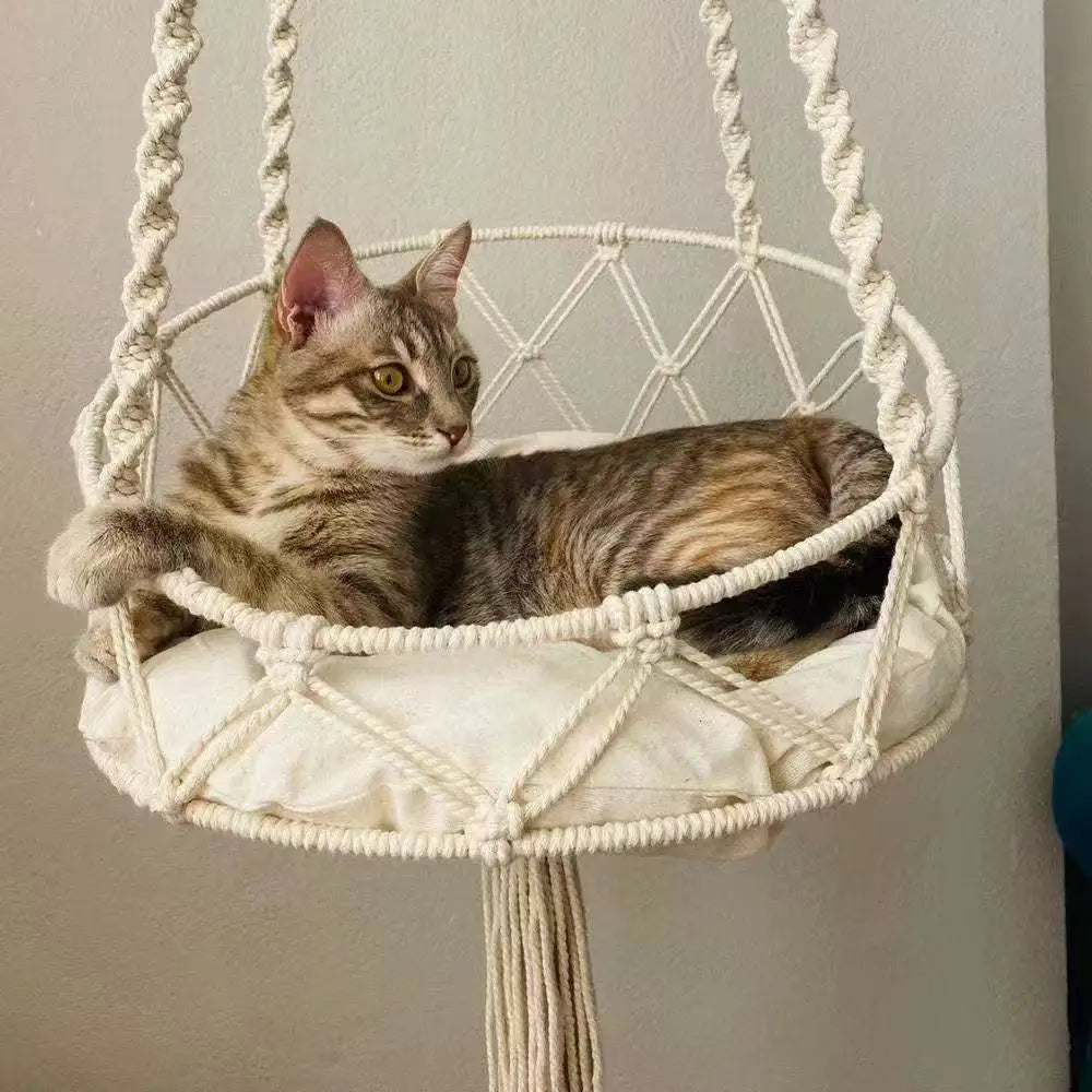 Alder, Boho Macrame Hammock for Cats, photo 6