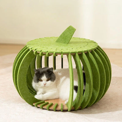 Brindle, Pumpkin House Felt Nest for Cats