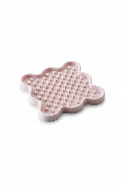 Saffron, Ceramic Slow Feed Lick Tray for Cats