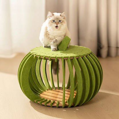 Brindle, Pumpkin House Felt Nest for Cats