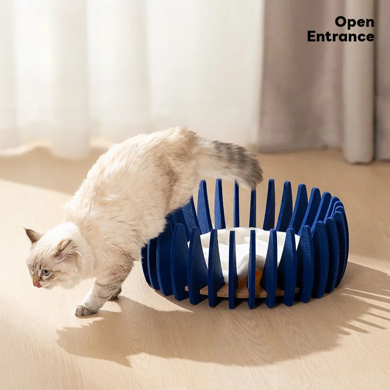 Birch, Bird Cage Shaped Felt Nest for Cats