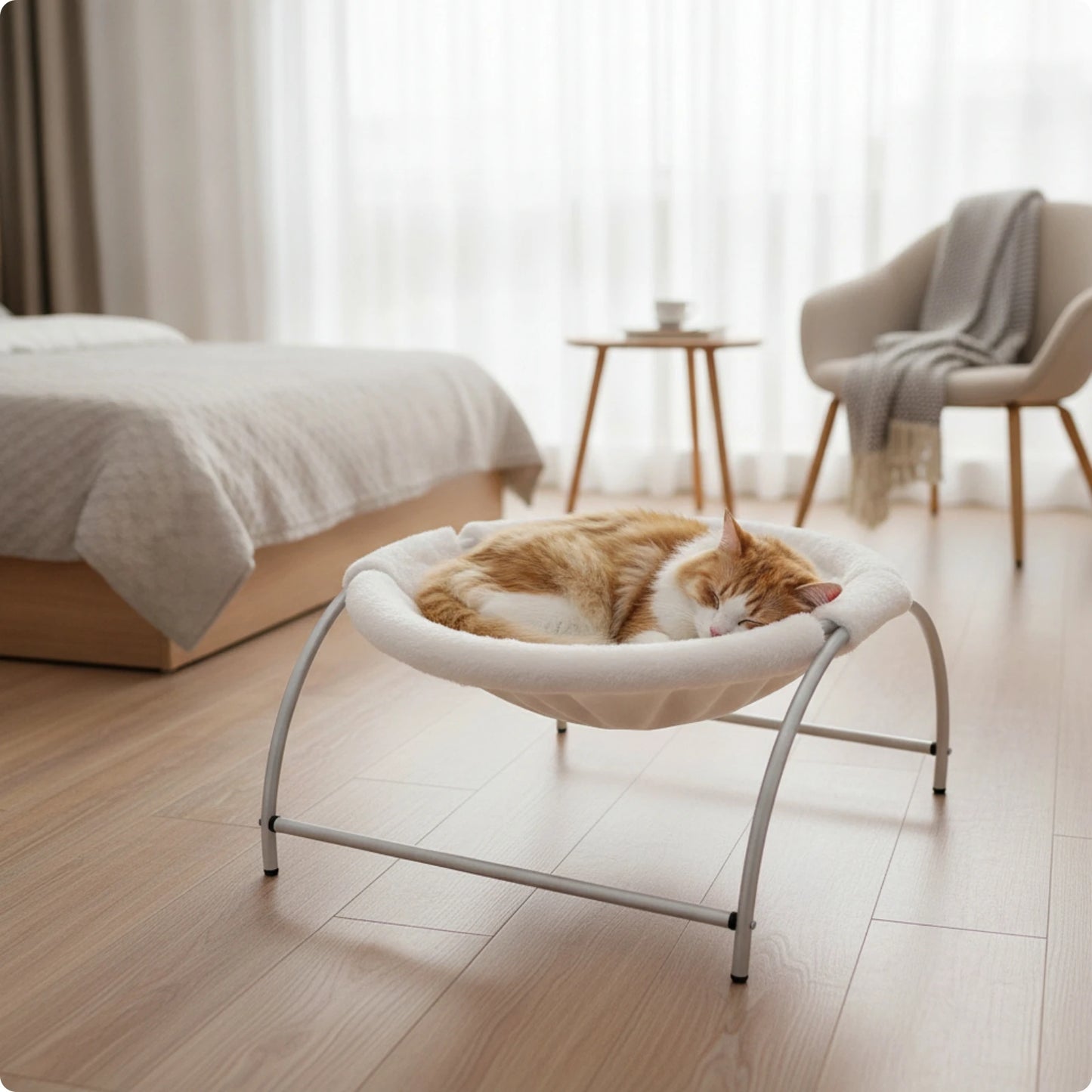 Meadow, Elevated Metal Frame Bed for Cats