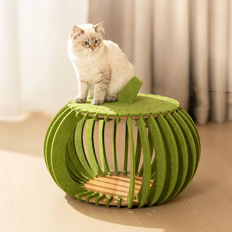 Brindle, Pumpkin House Felt Nest for Cats