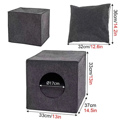 Tor, Felt Cube Cave Bed for Cats