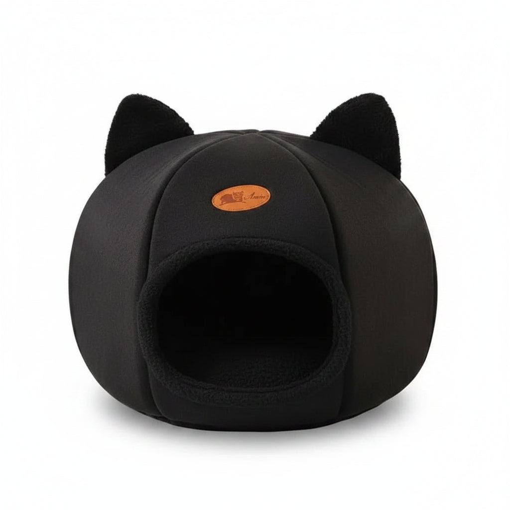 Tansy, Cat Head Shaped Warm House for Cats