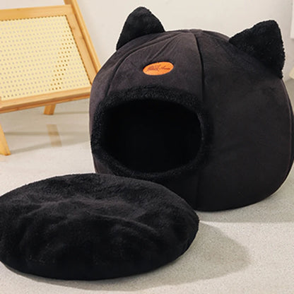 Tansy, Cat Head Shaped Warm House for Cats