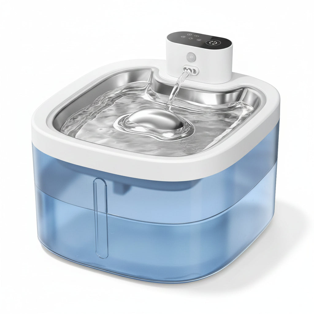 Plover, Wireless Stainless Steel Water Fountain for Cats