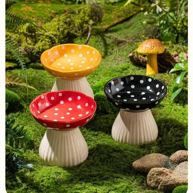 Shale, Mushroom Resin Feeding Bowl for Cats
