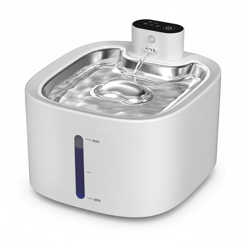 Plover, Wireless Stainless Steel Water Fountain for Cats