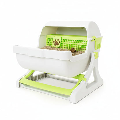 Elm, Semi-Enclosed XXL Self-Cleaning Litter Box for Cats