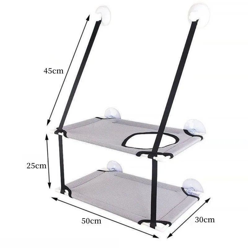 Glen, Double-Decker Window Hammock for Cats