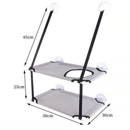 Glen, Double-Decker Window Hammock for Cats