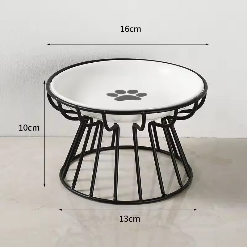 Thyme, Ceramic Raised Whisker-Friendly Bowl for Cats
