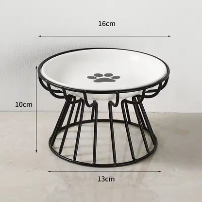 Thyme, Ceramic Raised Whisker-Friendly Bowl for Cats