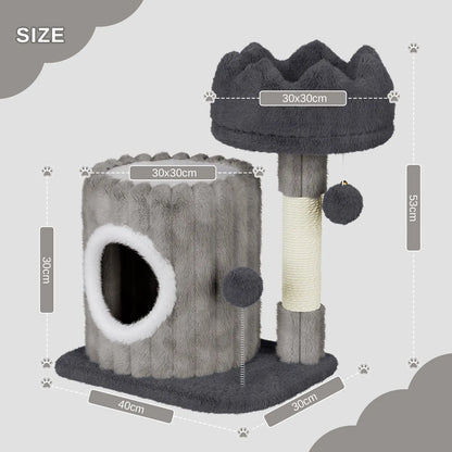 Spruce, Small Cat Tree with Cave for Cats