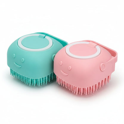 Poplar, Silicone Bath Massage Brush for Cats