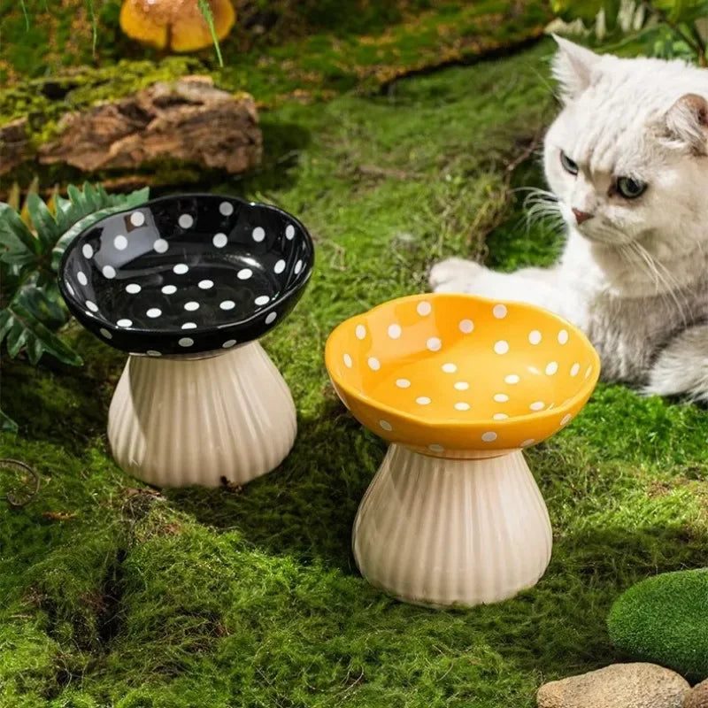 Shale, Mushroom Resin Feeding Bowl for Cats