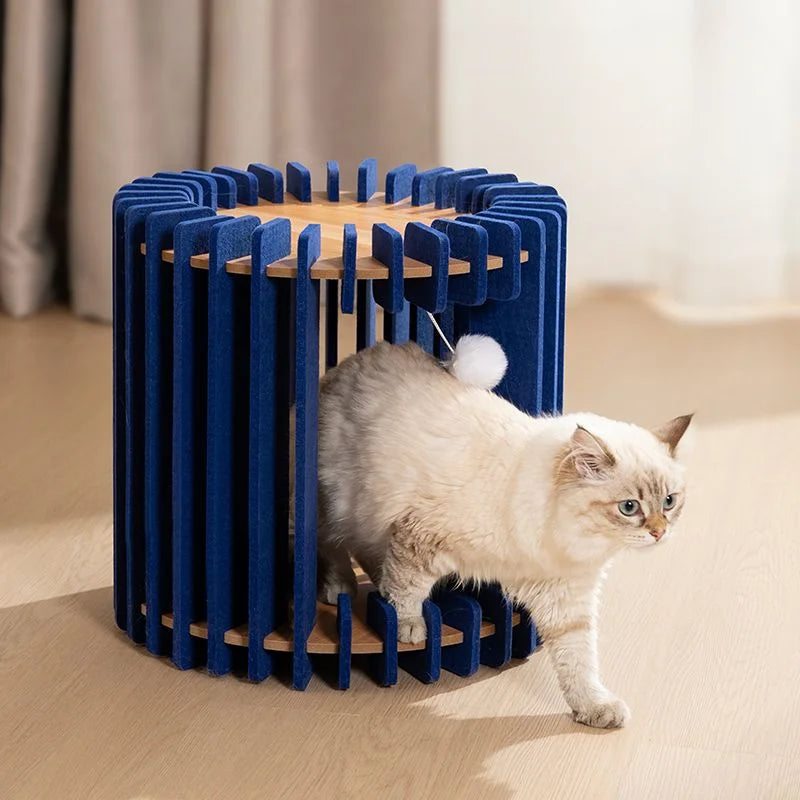 Birch, Bird Cage Shaped Felt Nest for Cats