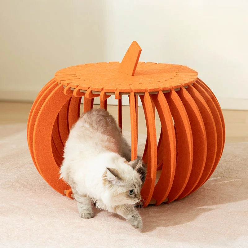 Brindle, Pumpkin House Felt Nest for Cats