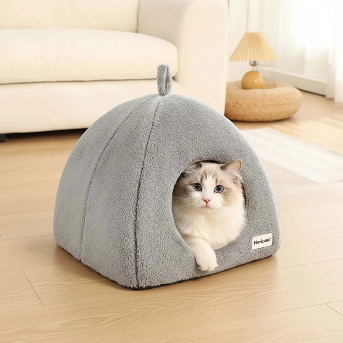 Hyssop, Triangle Closed Cave Bed for Cats