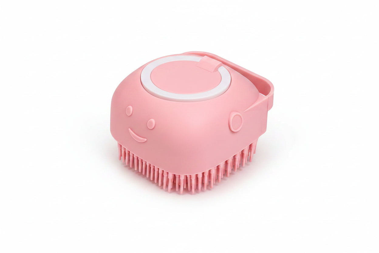 Poplar, Silicone Bath Massage Brush for Cats