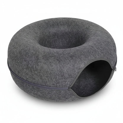 Fell, Felt Donut Tunnel Bed for Cats