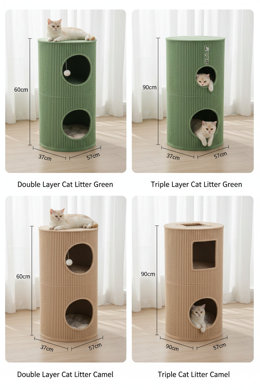 Clay, Multi-Layer Closed Cat Tree for Cats