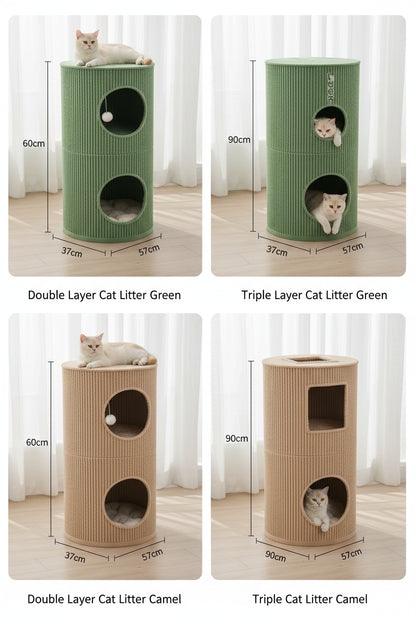 Clay, Multi-Layer Closed Cat Tree for Cats