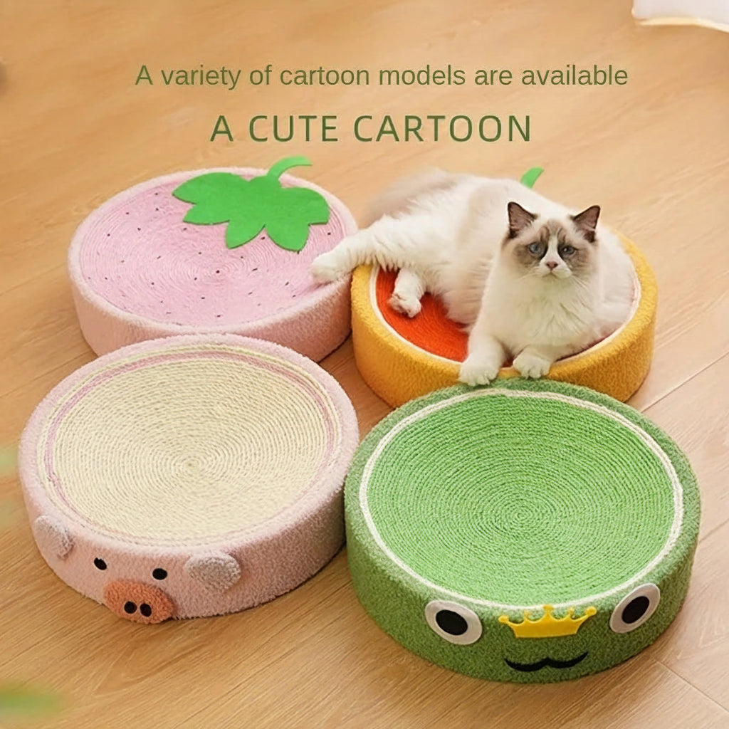 Damson, Round Sisal Scratcher Pad for Cats