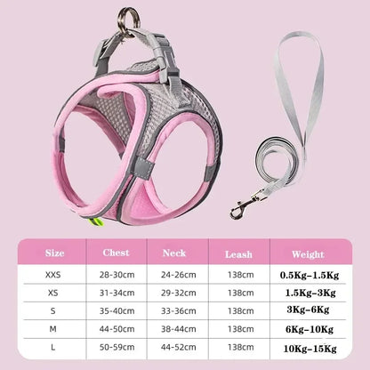 Pine, Soft Mesh Chest Harness for Cats