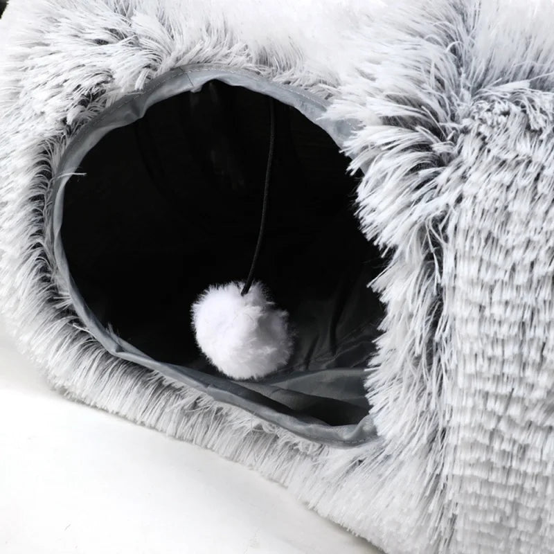 Hawthorn, Fluffy Donut Tunnel Bed for Cats