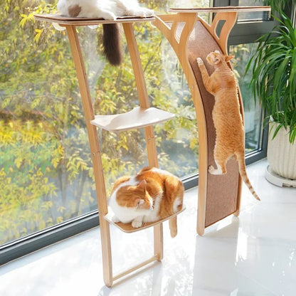 Sandpiper, Wooden Ladder Climbing Frame for Cats