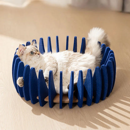Birch, Bird Cage Shaped Felt Nest for Cats