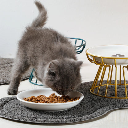 Thyme, Ceramic Raised Whisker-Friendly Bowl for Cats
