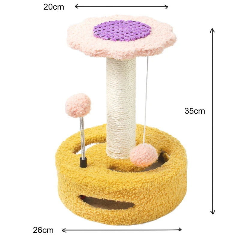 Borage, Sunflower Sisal Tree for Cats