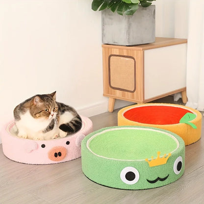 Damson, Round Sisal Scratcher Pad for Cats