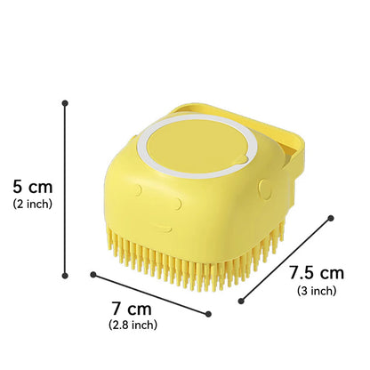Poplar, Silicone Bath Massage Brush for Cats