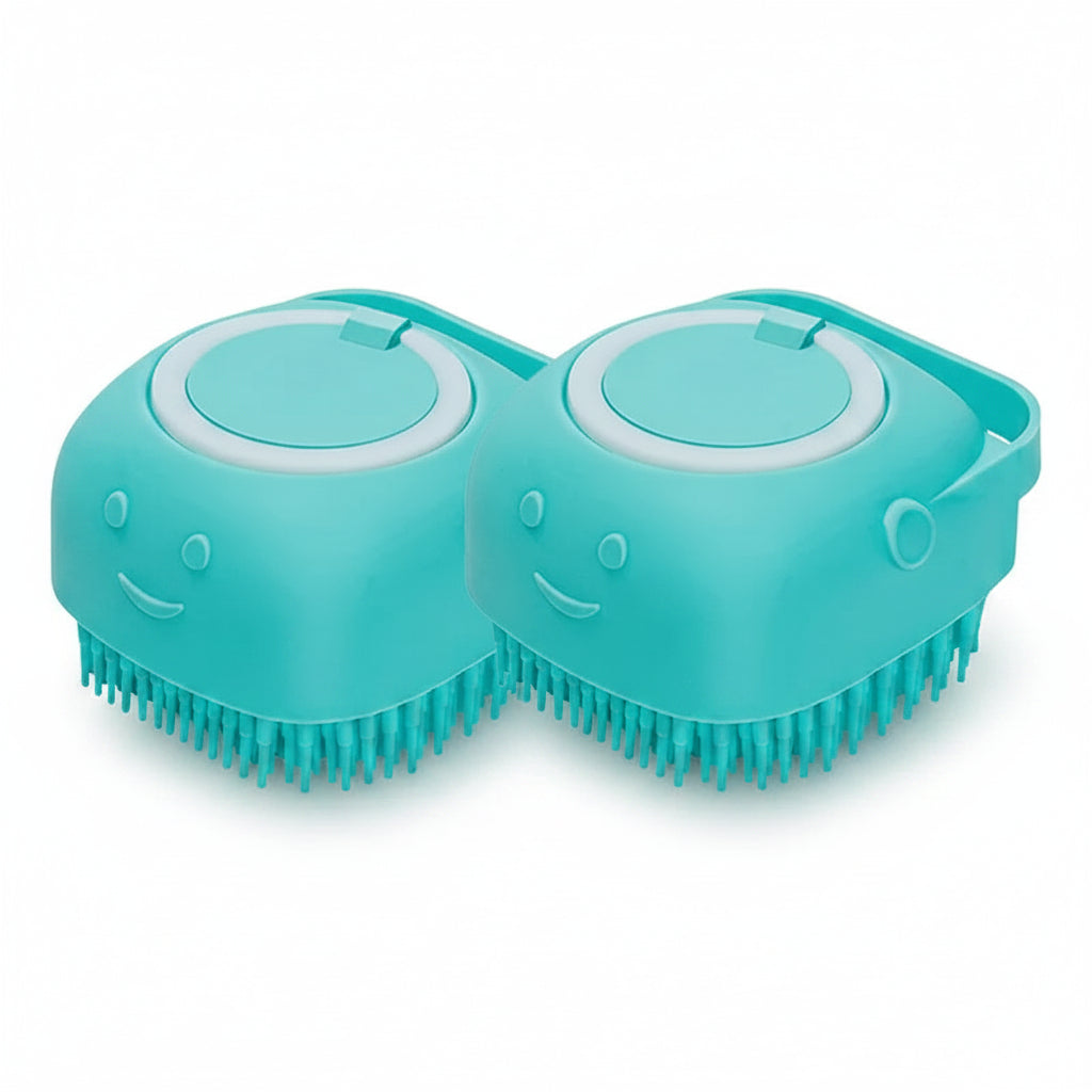 Poplar, Silicone Bath Massage Brush for Cats