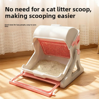 Elm, Semi-Enclosed XXL Self-Cleaning Litter Box for Cats