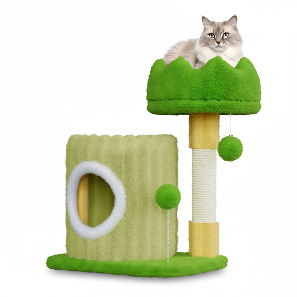 Spruce, Small Cat Tree with Cave for Cats